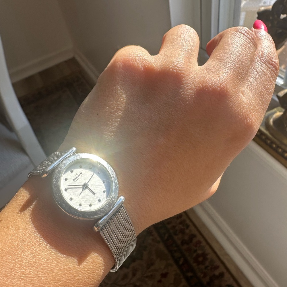 Skagen Denmark 🇩🇰 Women's Silver Mesh Watch - Picture 7 of 7